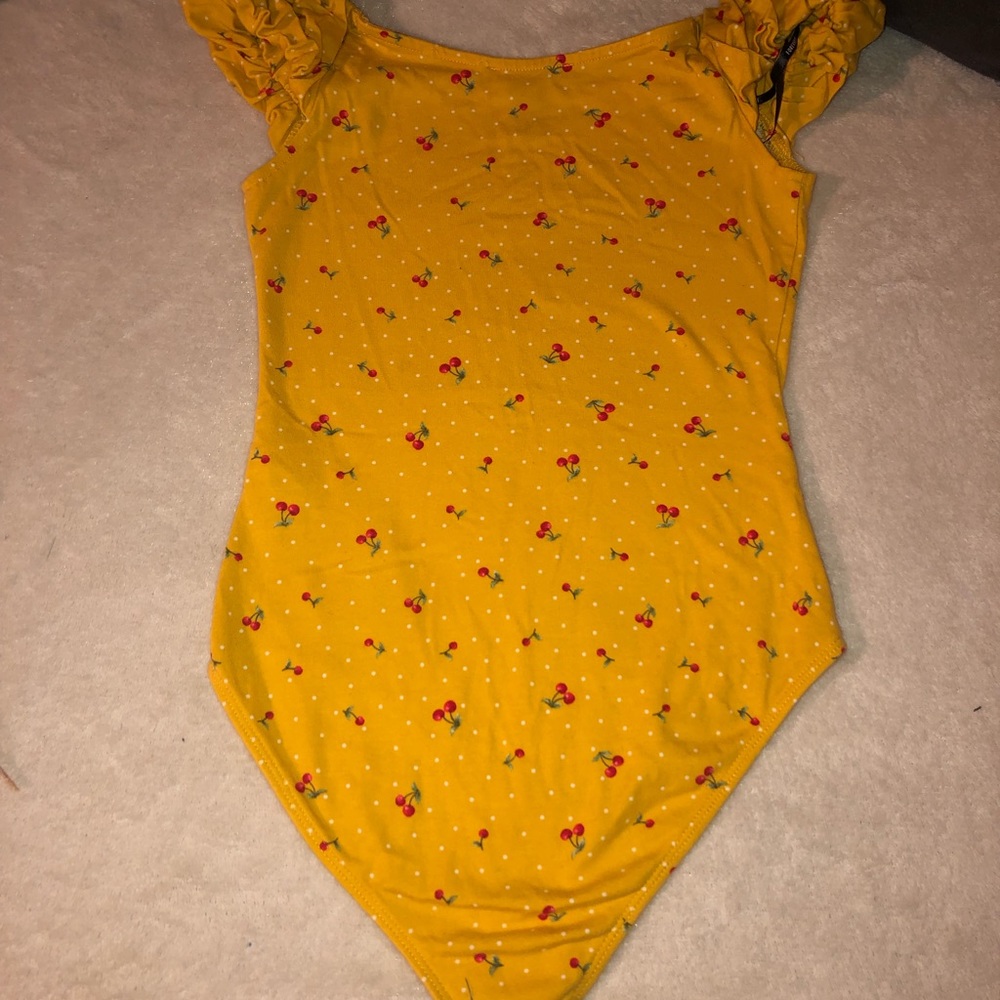 YELLOW CHERRY SUMMERTIME BODYSUIT S